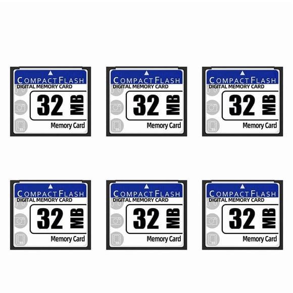 6X 32MB Compact Flash Memory Card for Camera, Advertising Machine, Industrial Computer Card,6 x Compact Flash Card,White&blue