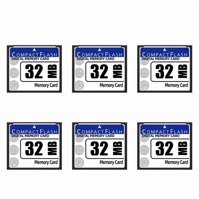 6X 32MB Compact Flash Memory Card for Camera, Advertising Machine, Industrial Computer Card,6 x Compact Flash Card,White&blue