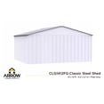 thumbnail image 4 of Arrow Classic 14 x 12 x 7 ft Flute Grey Steel Storage Shed, 4 of 7