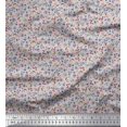 thumbnail image 1 of Soimoi Cotton Duck Fabric Earthworm,Fruit & Insect Print Fabric by Yard 56 Inch Wide, 1 of 3