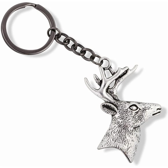 Porte-clés Cerf de Parc Émeraude / Porte-Clés Bois de Cerf pour Hommes et Femmes, Excellents Gadgets de Camping et Cadeaux pour Garçons de Campagne pour Hommes, Porte-Clés de Chasse Ou Porte-Clés Bois de Cerf pour Elle et Gadgets de Chasse Amusants Ou