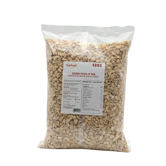 Kasturi Raw Cashew Pieces Large 400g, Unroasted Broken Kaju Pieces