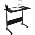 thumbnail image 4 of SOGES Bureau d'Ordinateur Portable Réglable et Mobile avec Fente Intégrée pour Lit et Sofa, Noir, 4 of 5