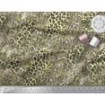 thumbnail image 2 of Soimoi Green Rayon Fabric Leopard & Snake Animal Skin Print Fabric by The Yard 58 Inch Wide, 2 of 3