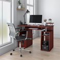 thumbnail image 2 of Scranton & Co Transitional Wood Computer Desk with Keyboard Tray in Mahogany, 2 of 8