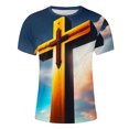 thumbnail image 5 of SDNall T-Shirt à Col Rond pour Hommes à Imprimé Fallow, Mode Décontractée, Manches Courtes, Shorts Courts pour Hommes, T-Shirts pour Hommes, Shorts Décontractés pour Hommes, 5 of 5
