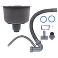 thumbnail image 4 of Loewten Bar Round Sink,Mini Round Kitchen Sink Stainless Steel Bar Round Basin With Drainpipe Fitting 30cm Diameter,Stainless Steel Basin, 4 of 8