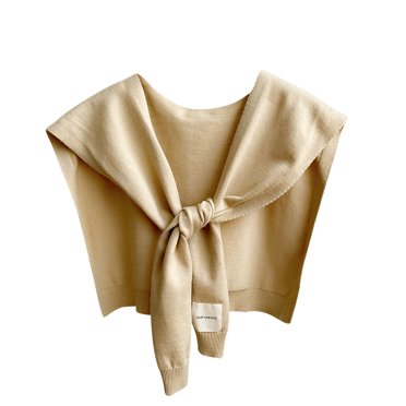 Ersazi Women'S Solid Color Knitted Outwear Shawl Winter False Collar Decorative Kangshi Lap Shoulder Fashion Scarf In Clearance Satin Head Scarf Yellow