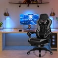 thumbnail image 3 of Gymax Office Computer Desk Chair Gaming Chair Adjustable Swivel w/Footrest Grey, 3 of 10