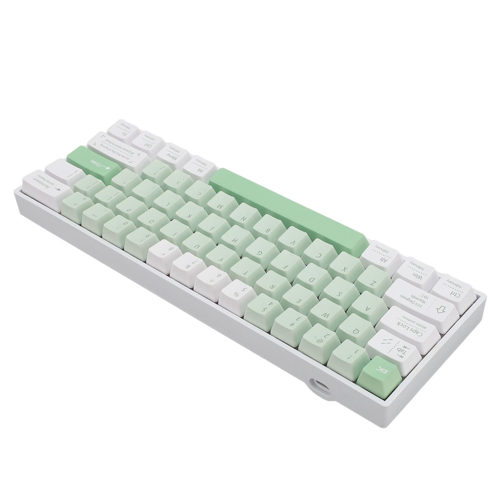 2.4G  Wireless Wired Keyboard, 61 Keys Mechanical Keyboard Compact Red Switch  for