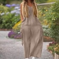 thumbnail image 4 of Wlynlyn Combinaisons Grande Taille pour Femmes Combinaisons Sans Manches Col en V Pantalons Larges Taille m, 4 of 7