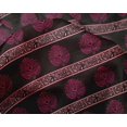 thumbnail image 4 of oneOone Silk Tabby Fabric Leaves & Lotus Block Print Fabric By The Yard 42 Inch Wide, 4 of 4