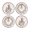 thumbnail image 1 of Holiday Time Cranberry Spice Collection Berry Red Bow Round Cork Coasters, Decorative Table Protector Pad, 4-Pack, 1 of 6