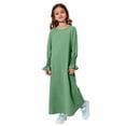thumbnail image 1 of EnJoCho Robe Abaya pour Filles à Col Ras du Cou, Maxi, Kaftan de Prière pour le Ramadan et la Mosquée, Robe Confortable et Modeste pour Tous les Jours, Fête des Fêtes, Robe pour Enfants, 1 of 4