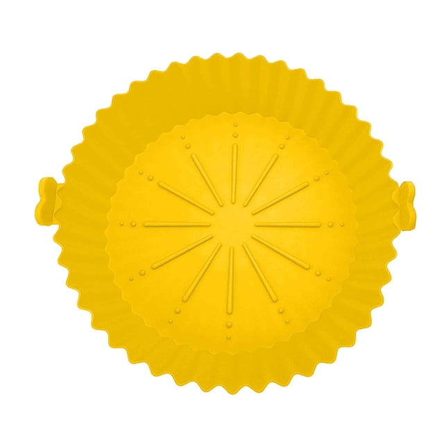 Dvkptbk Air Silicone Pots en pour Friteuse à, Panier en Silicone pour Friteuse à Air Chaud, Accessoires de Four pour Friteuses à Air Sûrs pour les Aliments, Remplacement du Papier Parchemin, Doublure Réutilisable en Silicone pour Friteuse à Air s'Adapte à la Friteuse à Air