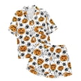 thumbnail image 1 of WEAIXIMIUNG Children's Leisure Printed Button Collar Short Sleeved Top Shorts Pajama Set 6-7 Years, 1 of 5