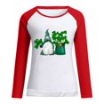 thumbnail image 4 of QIPOPIQ T-Shirts à Manches Longues à Col Rond pour Femmes T-Shirts de la Saint-Patrick T-Shirt Imprimé Trèfle de la Saint-Patrick T-Shirt Vert Porte-Bonheur T-Shirts de la Saint-Patrick Hauts T-Shirts à Col Rond Offres de Chemises de Fête, 4 of 5