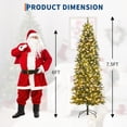 thumbnail image 2 of 7.5ft/9ft Christmas Tree, Artificial Prelit Pencil Tree, Easy Assemble, Xmas Decor for Home Party Office Mall Holiday, 2 of 8