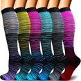 thumbnail image 1 of CNKOO Compression Socks for Men & Women  6 Pairs  S-M, 1 of 5