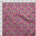 thumbnail image 4 of oneOone Cotton Poplin Fuschia Pink Fabric Abstracts Craft Projects Decor Fabric Printed By The Yard 42 Inch Wide, 4 of 5