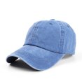 thumbnail image 1 of RXIRUCGD Casquette de Baseball Ajustable Classique Basse Non Structurée Casquette Unie Hommes Femmes ( Bleu Foncé ), 1 of 3