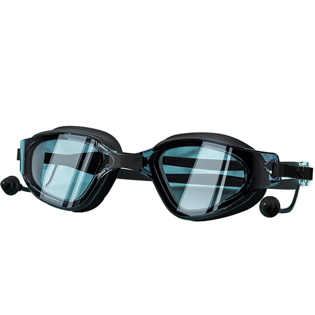 Lunettes de Natation Haute Définition Antibuée Imperméables Grande Monture pour Hommes Femmes Verres HD Protection UV Ajustement Confortable Entraînement en Piscine