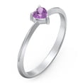 thumbnail image 3 of Heart Birthstone Ring - Amethyst (February), 3 of 6