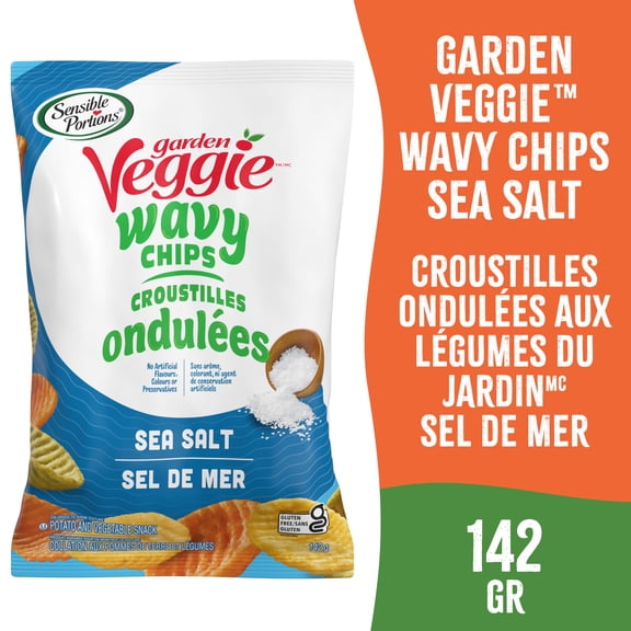 Sensible Portions® Veggie Wavy Chips™, Sea Salt Flavour, Gluten-Free Chips