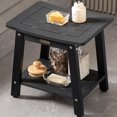 thumbnail image 2 of Shower Bench Seat for Inside Shower Poly Lumber Shower Stool for Shaving Legs Bathroom Shower Foot Rest with Storage Shelf Plastic Shower Chair Seat for with Adjustable Feet, 2 of 6