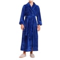 thumbnail image 3 of FAIWAD Women's Flannel Thickened Nightgown Soft Warm Fuzzy Fleece Robe Solid Color Bathrobe Loungewear with Pockets, 3 of 7