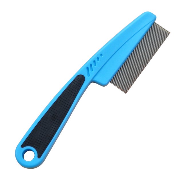 CAROOTU Flea Comb for Long Haired Cats Dogs Anti Knot Grooming Comb Easy Grip Handle Combs