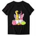 thumbnail image 1 of Shorts Décontractés pour Femmes, Col Rond Ample, Manches Courtes, Imprimé Lettre, Blouse T-Shirt, 1 of 4