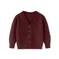 thumbnail image 1 of Liyamei Unisex Boy' Girls' Cardigans Sweater V Neck Long Sleeve Button Soild Knit Sweaters For 2 10 Years, 1 of 3