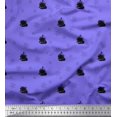 thumbnail image 1 of Soimoi Tissu en Soie Violet Imprimé Nautique avec Roues, Largeur 42 Pouces, 1 of 3