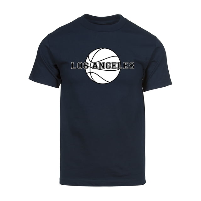 Gravity Threads T-Shirt de Basketball à Manches Courtes pour Hommes Los Angeles - Bleu Marine - TG