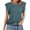 Blue, variant on LOVZFMLL Women's Summer Tops Ruffle Sleeveless Blouses Casual Crew Neck Tops Trendy Loose Holiday T-Shirts Dressy Shirts Green XXL