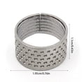 thumbnail image 3 of Knitting Rings Finger Protection Thimble DIY Household Handheld Metal Copper Handworking Crochet Tools for Home Yarn Crafts Thicken Silver Ring, 3 of 6