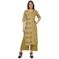 thumbnail image 1 of Moomaya Ensembles Palazzo Décontractés Deux Pièces Imprimés Tenue Ethnique Indienne pour Femmes, 1 of 5