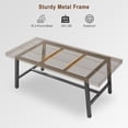 thumbnail image 4 of Yiwa Industrial Style Dining Table, 70.87" Wood & Metal Table, Seats 6-8, Sturdy Gray Table for Kitchen, Dining Room, 4 of 7