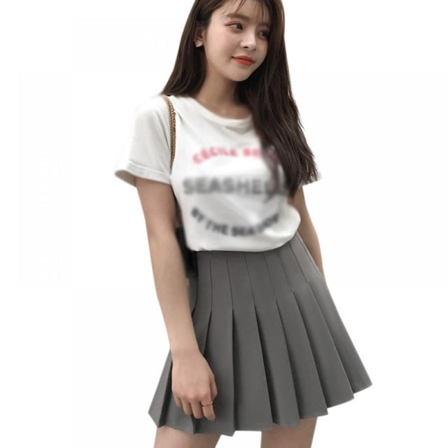 Jupe Plissée Mini pour Femmes Taille Haute Jupe Ajustée Jupe Plissée d'Été