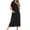 Black, variant on Pitauce Womens Zipper Up Robes Crewneck Side Slit Nightgown 3/4 Sleeve Bathrobes Lounge House Coats with Pockets