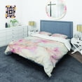 thumbnail image 1 of Designart 'Pink Blossoms Branch' Shabby Bedding Set - Duvet Cover & Shams, 1 of 1