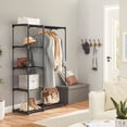 thumbnail image 3 of SONGMICS Portable Closet, Freestanding Closet Organizer, Clothes Rack, 16.9 x 44.1 x 65 Inches, Black URYG24BK, 3 of 5