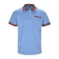 thumbnail image 3 of Ramiter Polos pour Hommes Manches Courtes Avantage Polo Piqué Uni Bleu,2TG, 3 of 7
