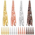 thumbnail image 2 of Bead Caps for Jewelry Making Assorted Color Metal Bead End Caps for Bracelet Necklace Earrings Craft 60pcs, 2 of 8