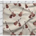thumbnail image 2 of Soimoi Musical Instruments Print, Velvet Fabric, Decor Sewing Fabric by The Yard 54 Inch Wide,Decorative Fabric for Upholstery and Home Accents, Brown, 2 of 5