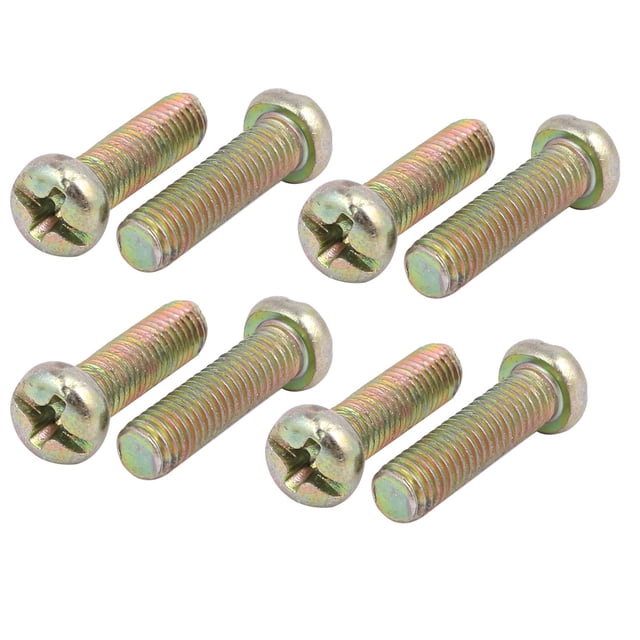 Unique Bargains Vis à Main Gauche à Tête Métallique M5x17mm pour Machine de Découpe (Lot de 8)