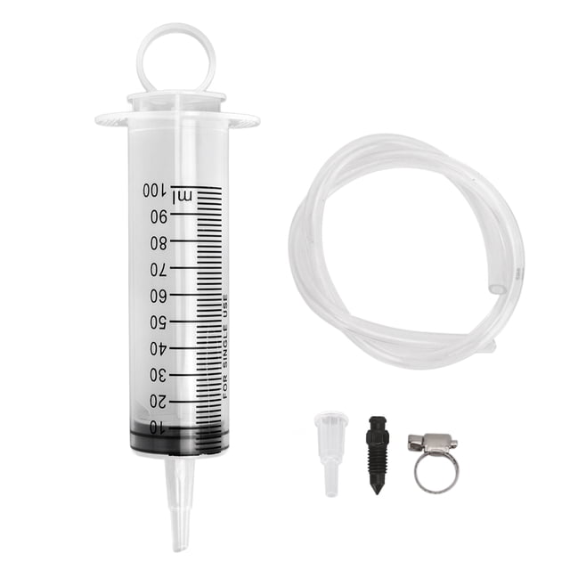 Brake Oil Bleed Kit, Universal Hydraulic Brake Bleeder ABS+Rubber For Motorbikes Scooters Quads