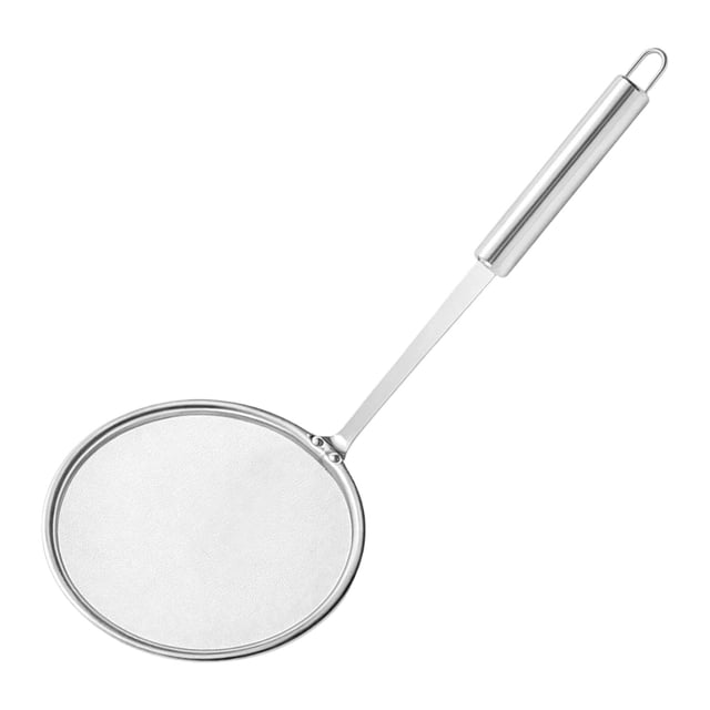 A Small Stainless Steel Extra Ultra Fine Fat Skimmer Spoon Very Fine Mesh Strainer Scoops Slotted Ladle With Holes Kitchen Cooking Utensil