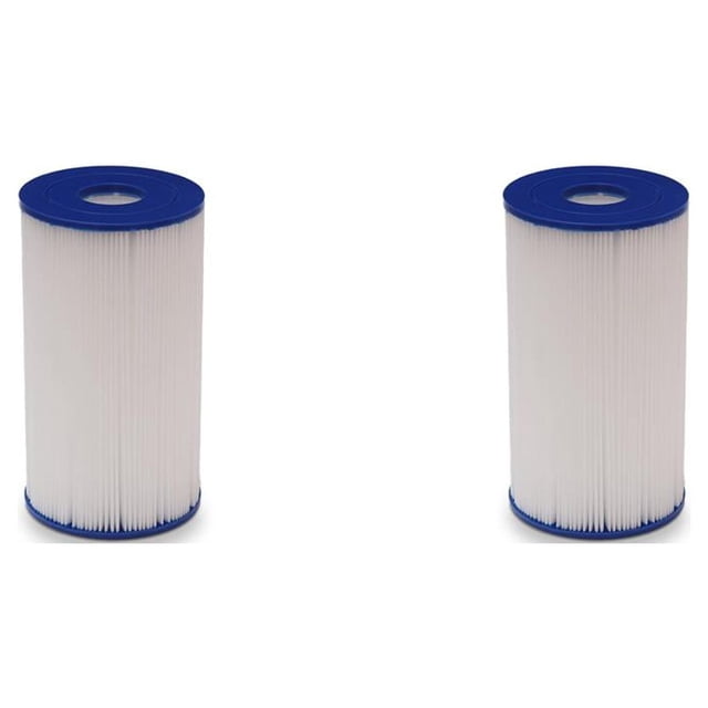 pitrice Recharge de Filtre en Polyester pour Piscine Gonflable en Forme de Colonne, Filtres de Pompe pour Spa et Jacuzzi, Réparation du Système de Filtration, Type III, Ensemble de 2